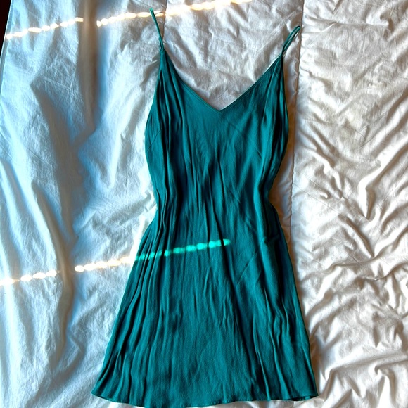 Aritzia Wilfred Free Vivienne Dress. TEAL COLOUR. Size Small - Picture 8 of 12